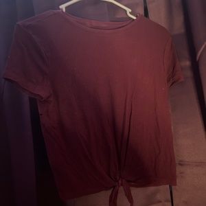 Maroon crop top
